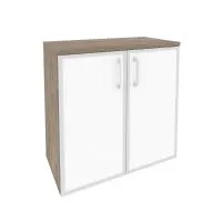 Шкаф низкий широкий (2 низких фасада стекло лакобель белое в раме) ONIX O.ST-3.2R white